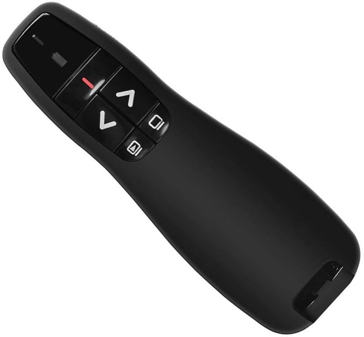 Sander Shop DGF-23N Draadloze presenter, 2,4 GHz draadloze presenter via USB-ontvanger, PowerPoint afstandsbediening, presentatie clicker presenter met laserpointer voor PPT/Mac/Windows/Keynote