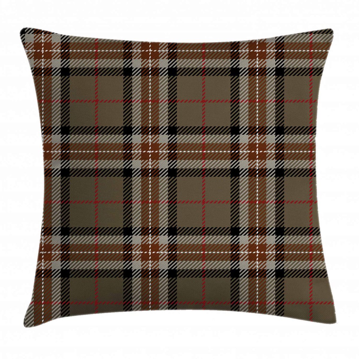 ABAKUHAUS Kussenhoes Geometrisch – 60x60 cm – Dubbelzijdig bedrukt, Rits Anthrazit grau
