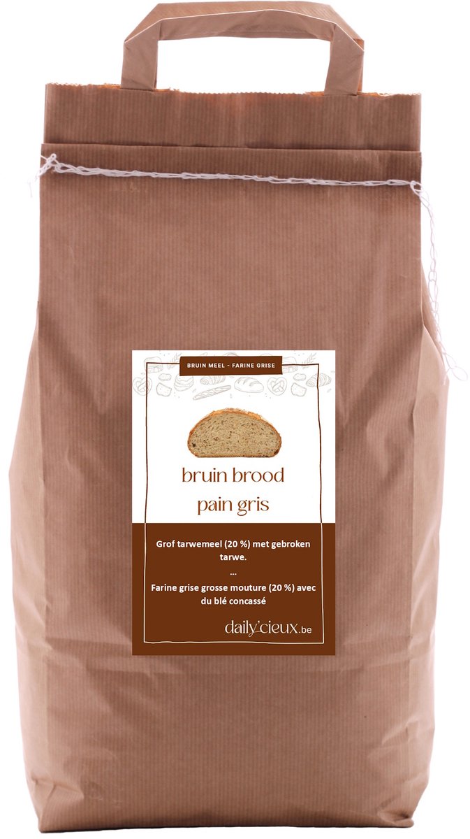 Bruin brood 5kg - brood bakken - bakingrediënt - bloem