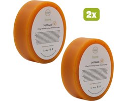 2x Saffraan Spons Zeep – 100% Natuurlijke Saffraan Zeep met Spons | Hydrateert, Verzacht & Verzorgt – Voor Gezicht & Lichaam