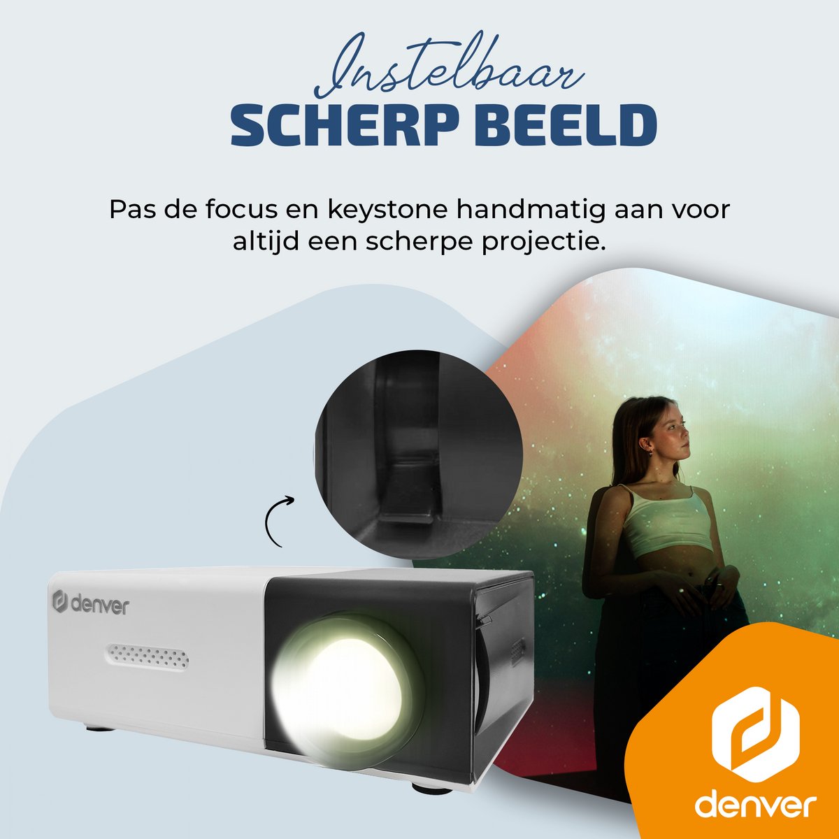 Denver Mini Beamer - Full HD 1920*1080P - 30 ANSI Lumen - Projector - Thuisbioscoop - HDMI - USB-C - PR1000 thumbnail 8