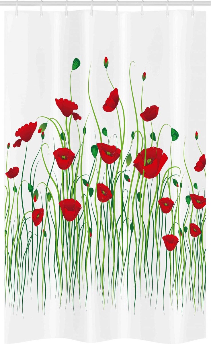 ABAKUHAUS 53348 Douchegordijn – bloemen – 120x180 cm – polyester