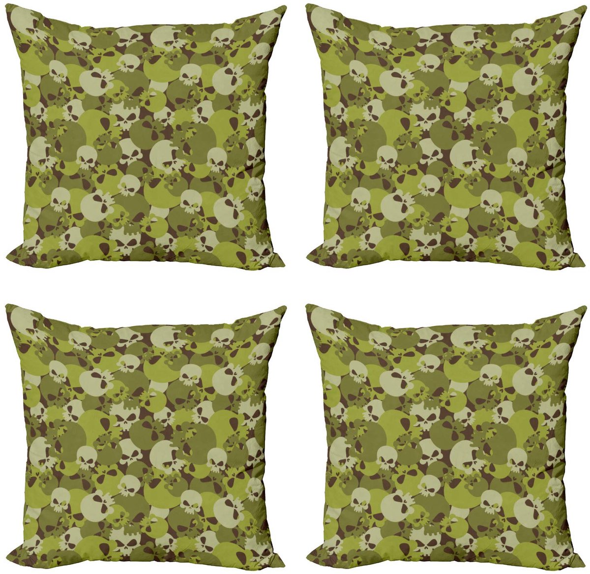 ABAKUHAUS – Camo decoratieve kussenhoes 40x40 cm – 4-pack – Licht beige