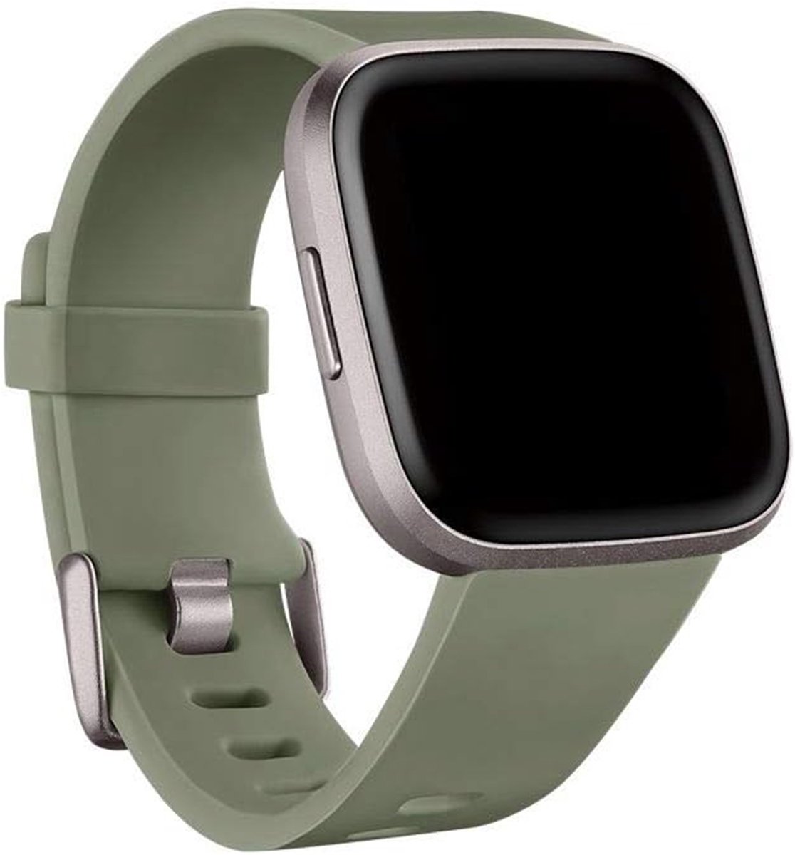 Classic siliconen band Fitbit Versa / Versa 2 / Versa Lite - Maat L - Olive bandje - Geschikt voor Fitbit Versa/ Versa 2/ Versa Lite - Groen