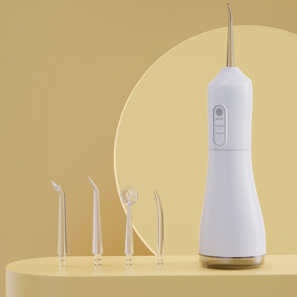 Draagbare elektrische waterflosser voor mondhygiëne thuis - zwart