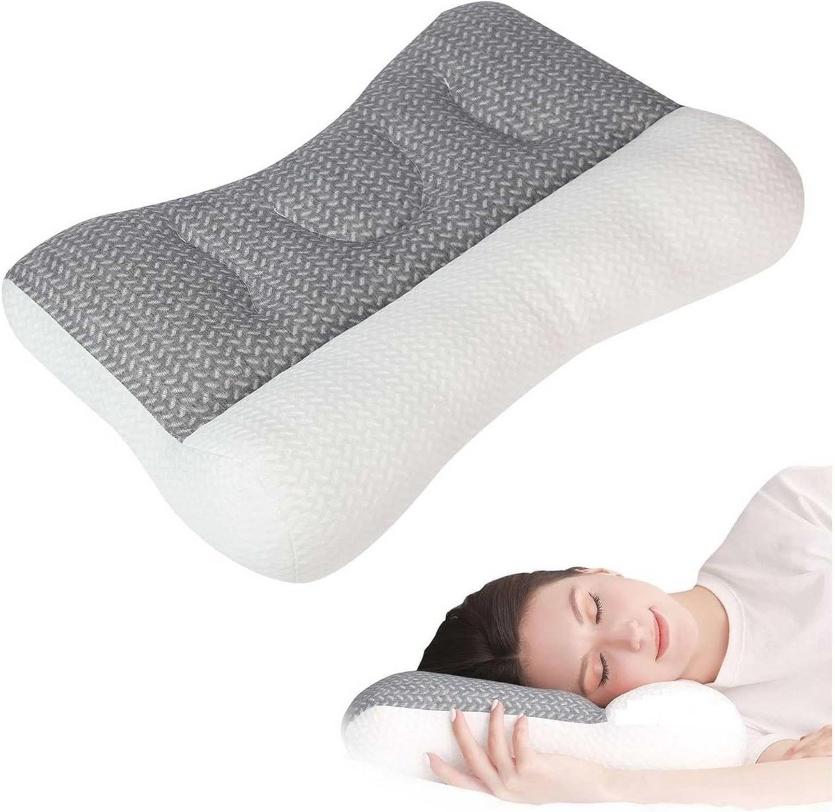 Ergonomisch Orthopedisch Kussen voor Diepe Slaap - Ideaal voor Zij-, Rug- en Buikslapers