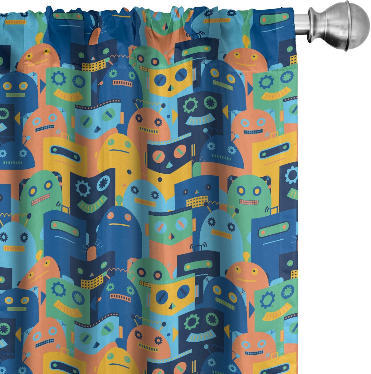 ABAKUHAUS Gordijnen – 2x75x225 cm – Mikrovezel, Multi-kleur