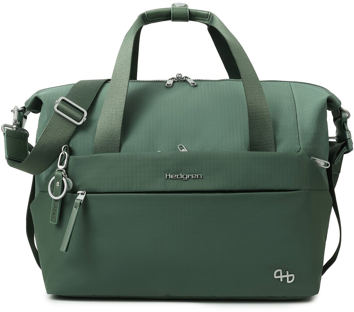 Hedgren RYOKO – Duffle S – 26,9 L – Compressible – Smart Sleeve – Gerecycled waterafstotend materiaal – RFID – Duck Green