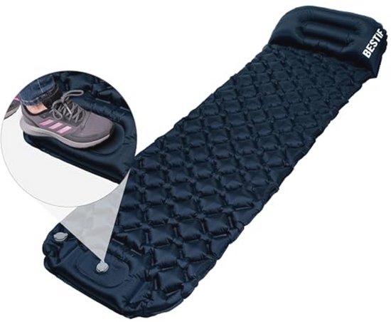 Zelfopblazende Slaapmat met Voetpomp en Kussen voor Camping en Outdoor - Waterdicht, Ultralicht en Compact van Merkloos — afbeelding 4