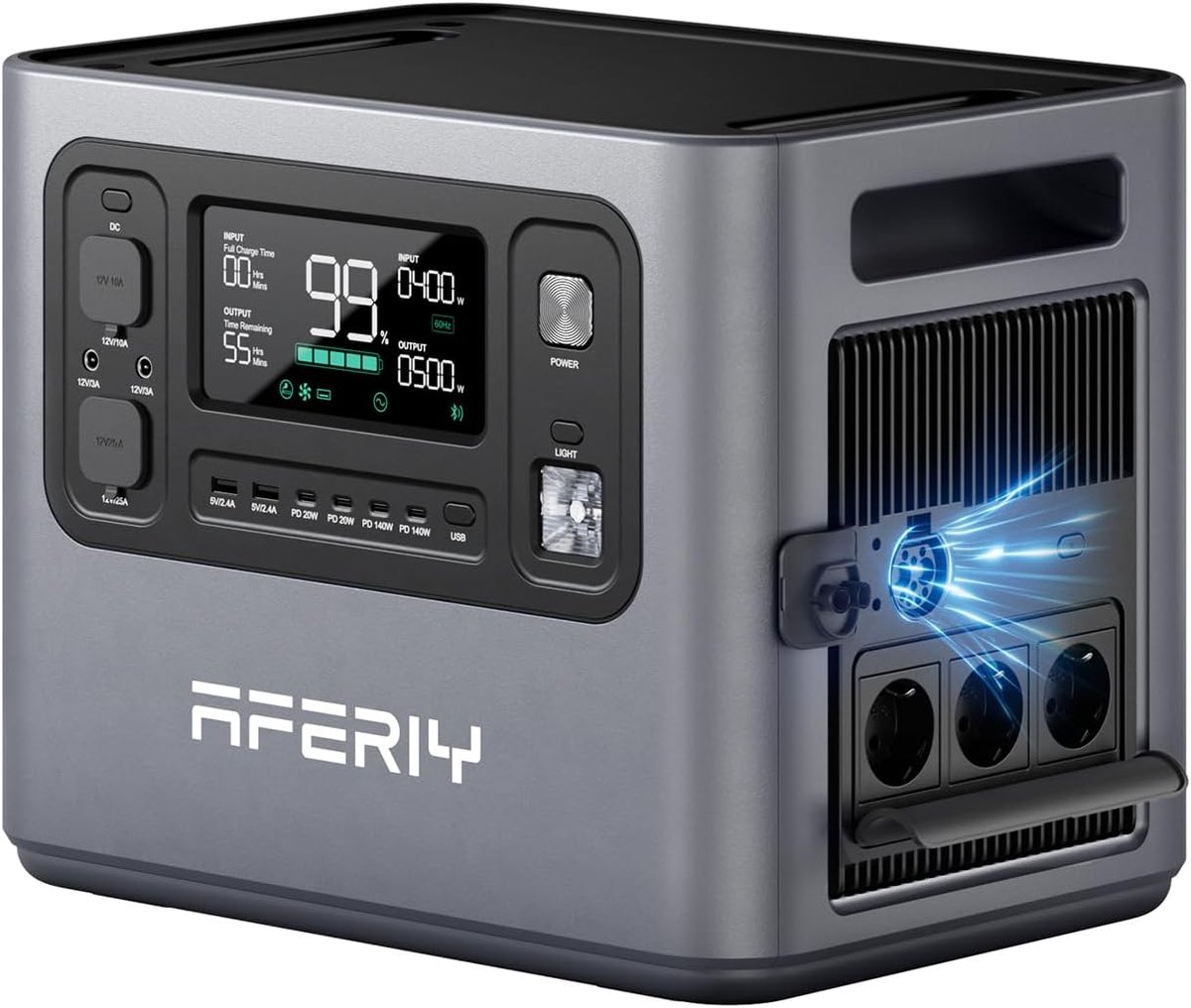 AFERIY Powerstation draagbare energiecentrale 2800W 2048Wh - LiFePO4 met UPS en uitbreidbare capaciteit tot 10,24kWh