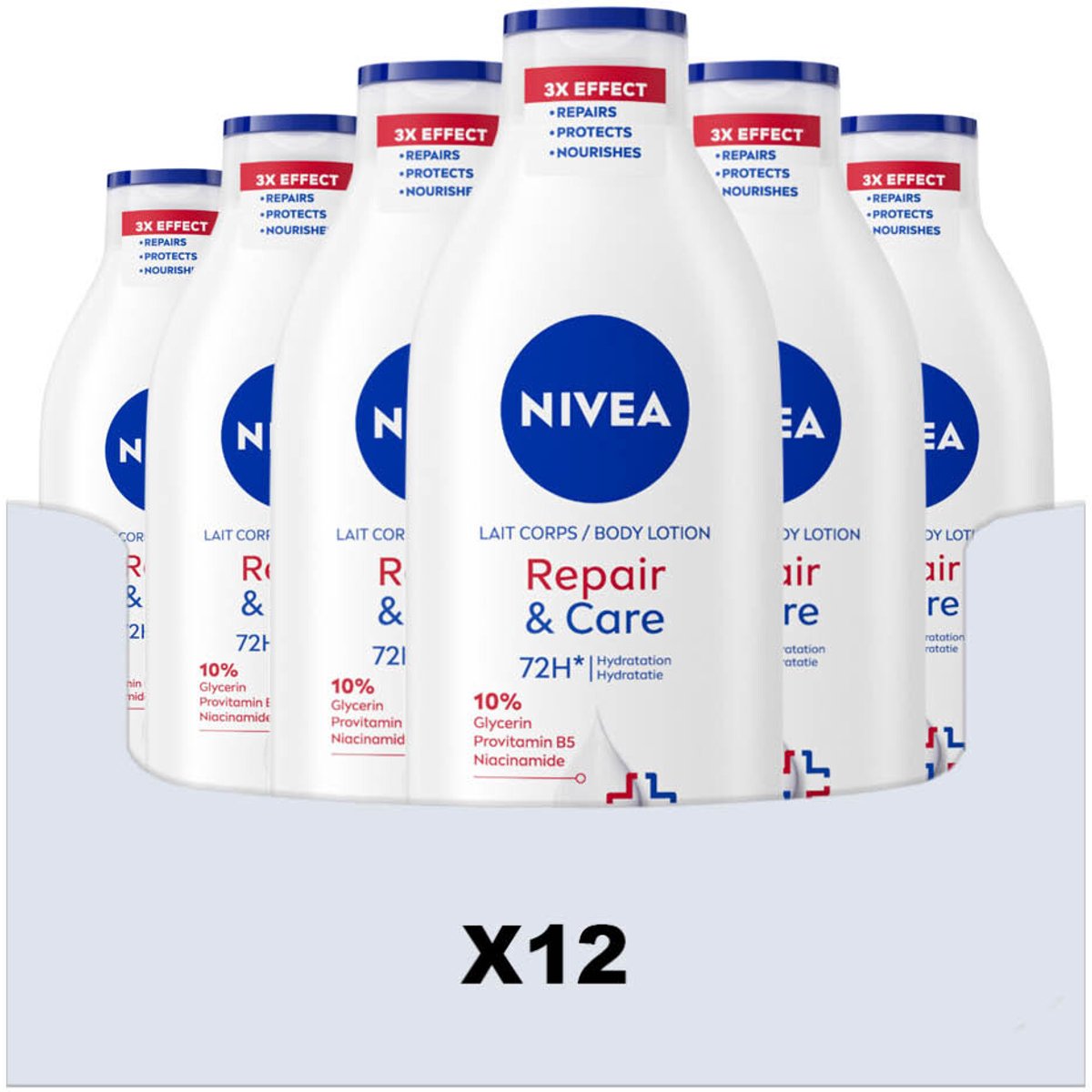 NIVEA Bodylotion Repair & Care - 12 x 400 ml - Voordeelverpakking