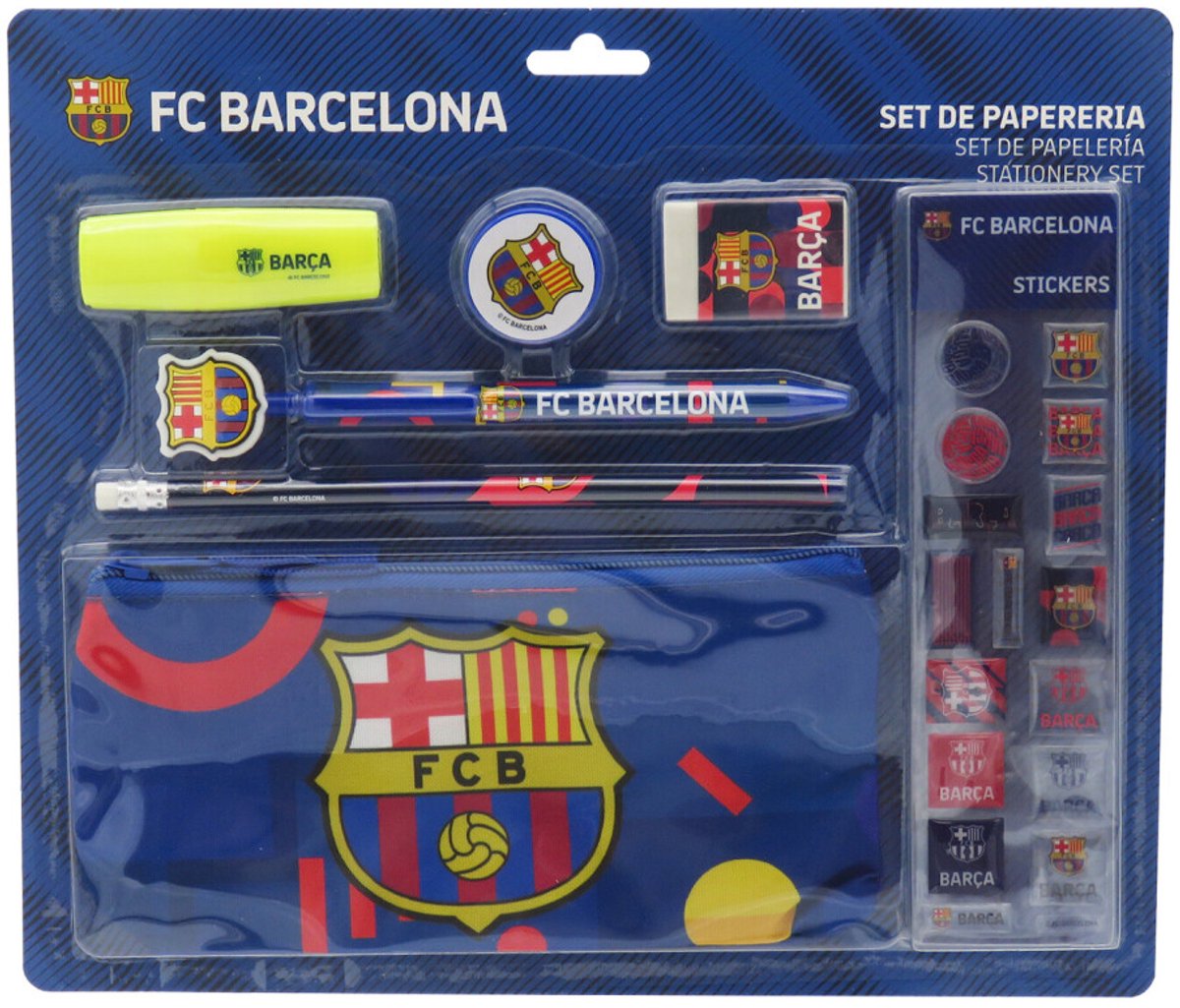 Cyp Brands Fc Barcelona Schrijfwarenset Met Stickers Blauw
