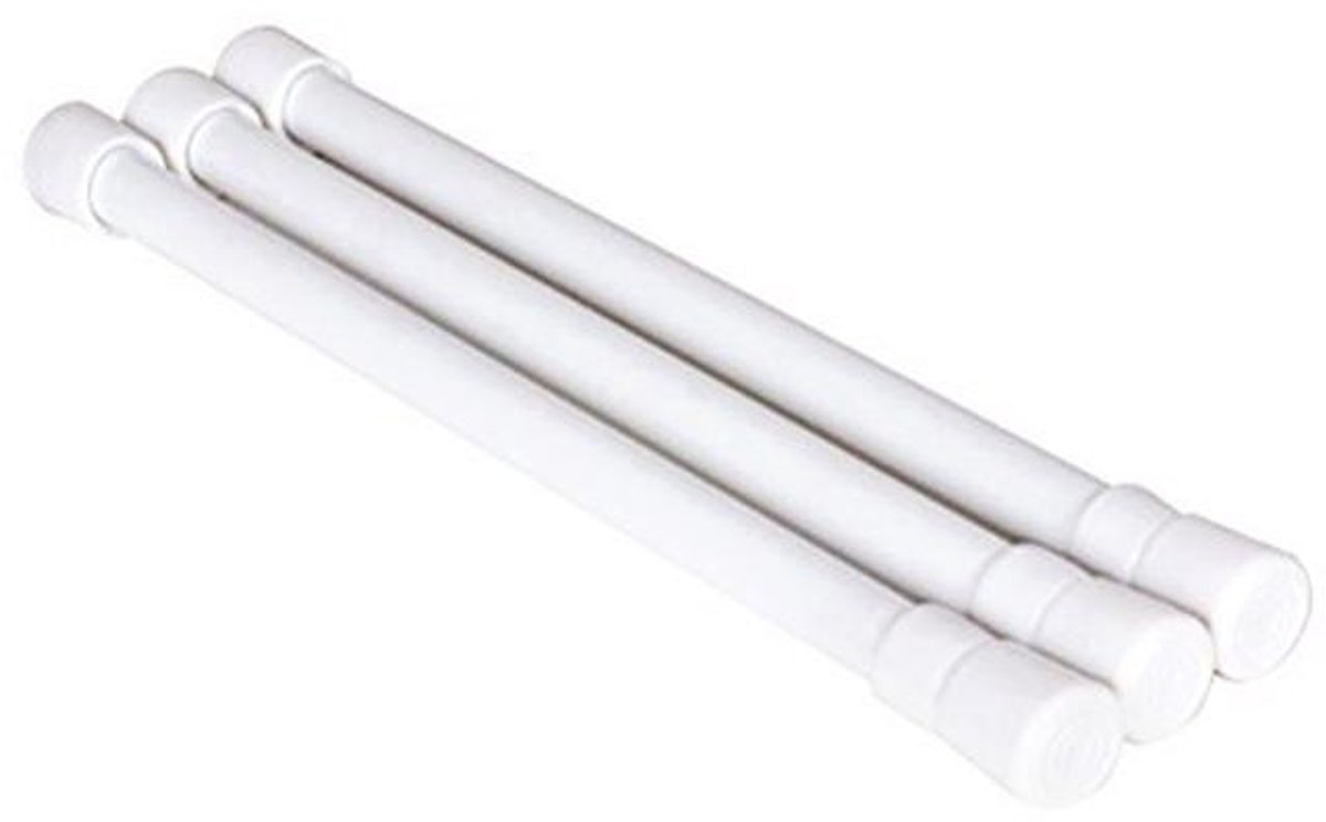 Telescopische Klemstang voor Gordijnen en Kleding - 3 Stuks - Uitschuifbare Paal 11.8 inch
