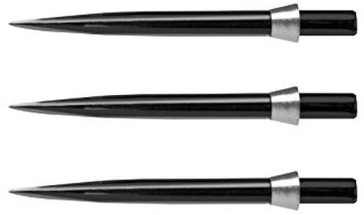 Dart Points Trident Zwart Standaard 32mm met Zilveren Tridents - 1 Set
