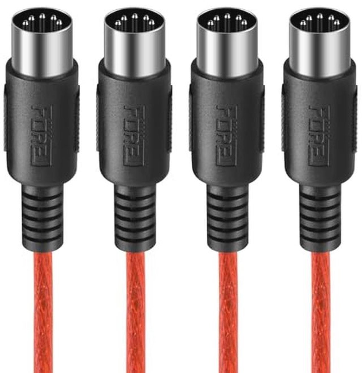 MIDI Kabel 2-Pack 5 Pin DIN voor DJ Sets en Elektronische Instrumenten - 2 Meter