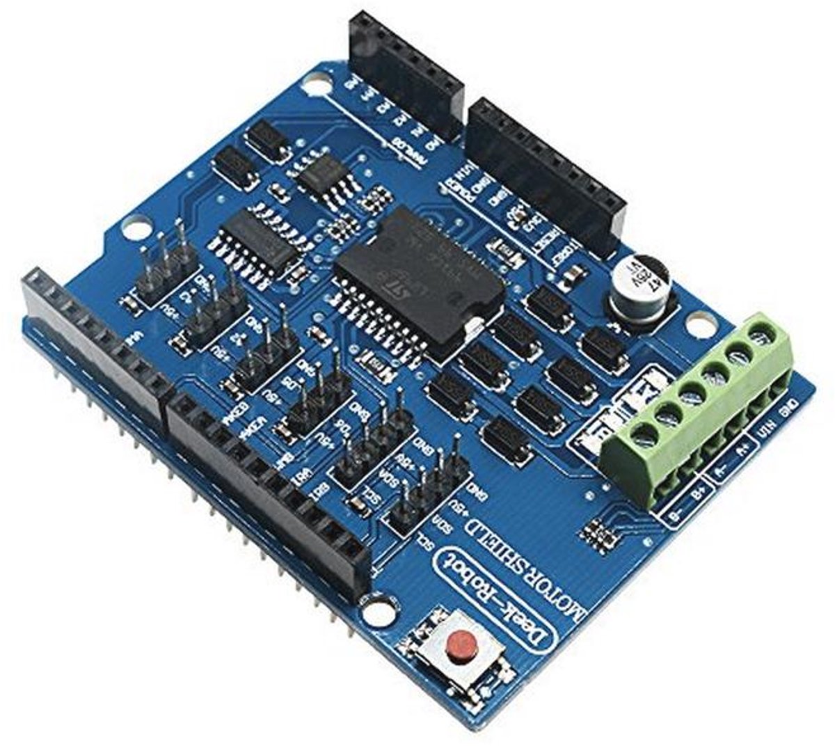 DC-Motorstuurmodule 2A H-brug voor 2 motoren - Geschikt voor Arduino 2560