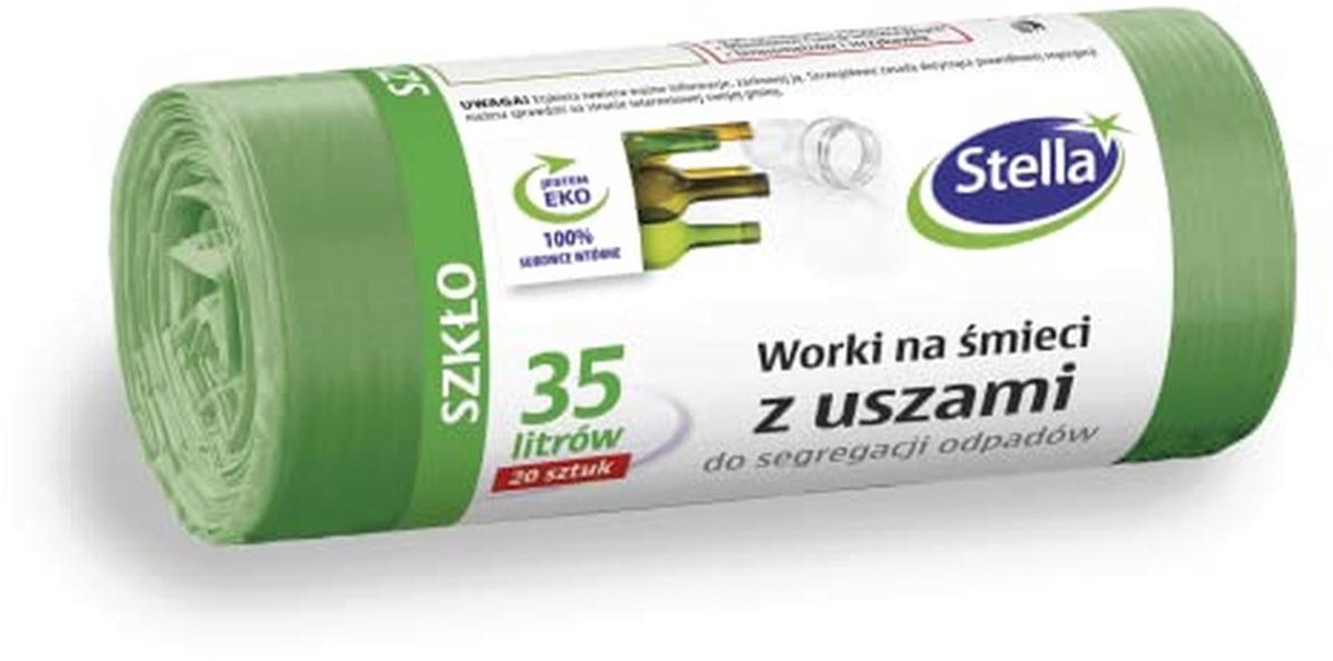 Vuilniszakken met hengsels voor afvalscheiding - 35 liter - 20 stuks - Groen