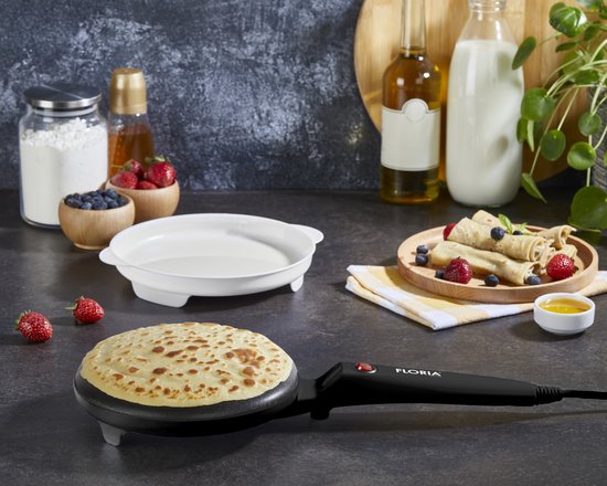 Floria Crêpe Maker ZLN7910 - Elektrische Pannenkoeken & Crêpemaker - 20 cm - 600-700 W - Anti-aanbaklaag - Zwart — afbeelding 4