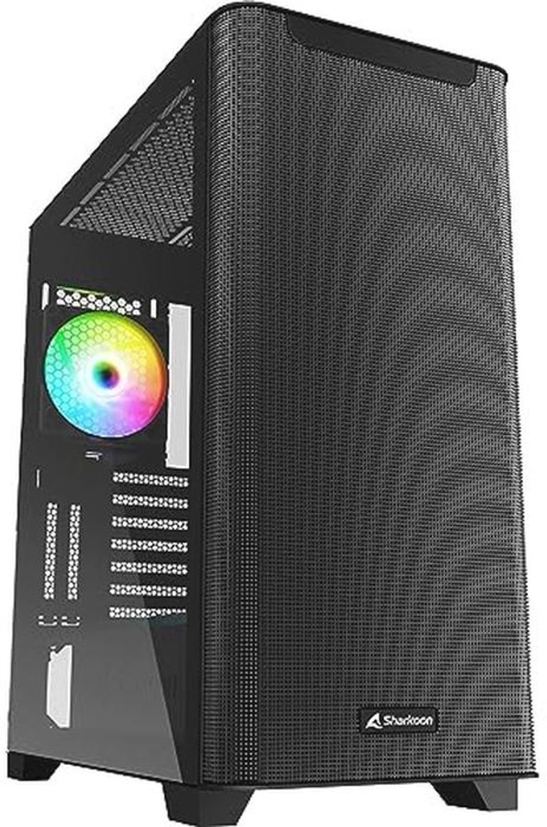 ATX pc-behuizing met RGB-verlichting en glazen zijpaneel