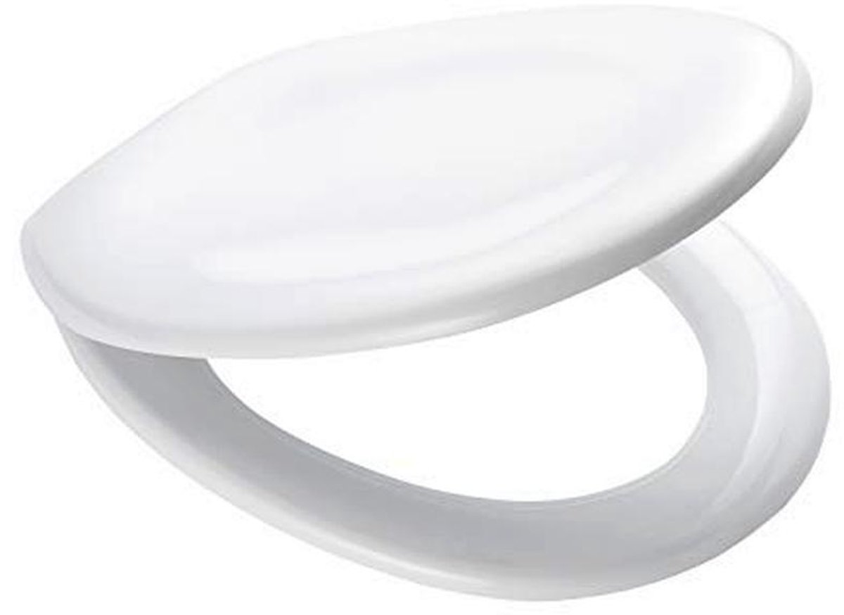 Toiletbril in Polypropyleen - Wit - 446 x 367 mm - Soft-Close en eenvoudig te bevestigen