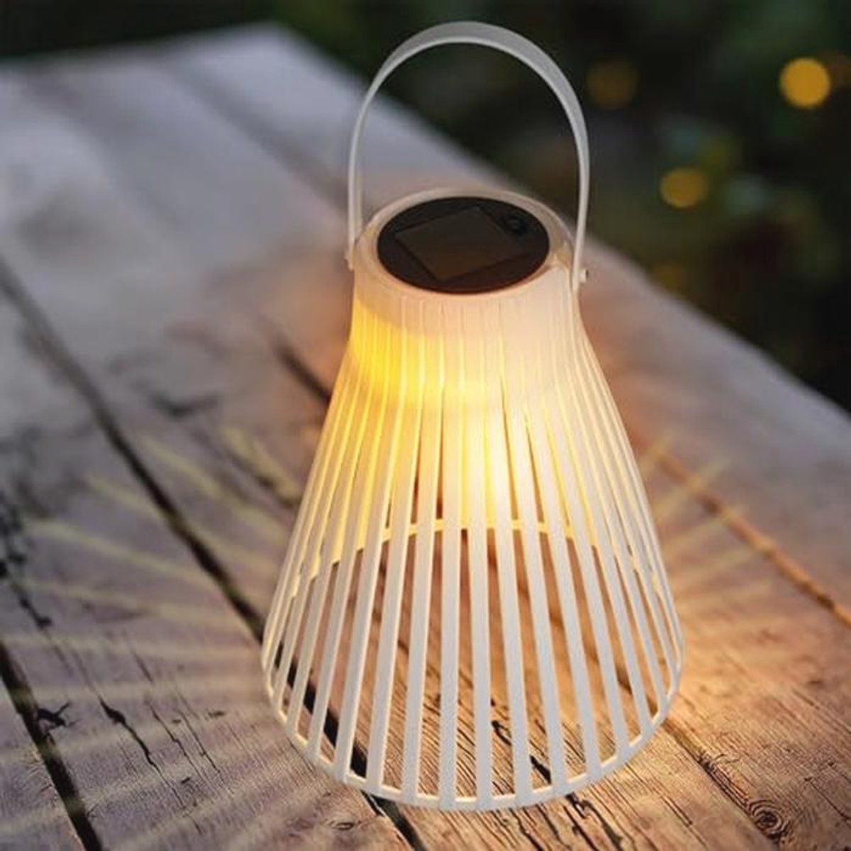 Tuinhanglamp op zonne-energie | Warmwitte LED-lantaarn | 23 cm | Decoratieve verlichting v
