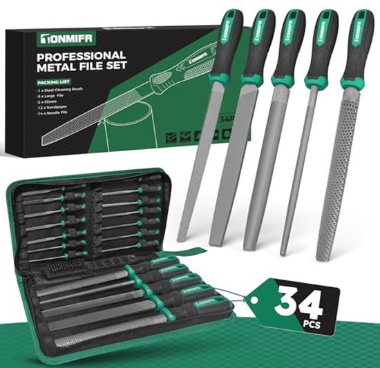 Professionele Vijlenset – 6 Stuks Voor Metaal En Hout (Fijne Tanden, 140 Mm)