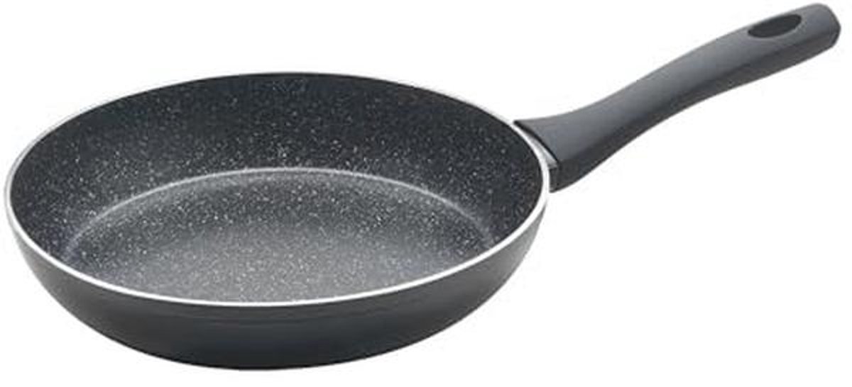 Gesmede Aluminium Koekenpan met Graniet Effect - 24 cm, Antiaanbaklaag
