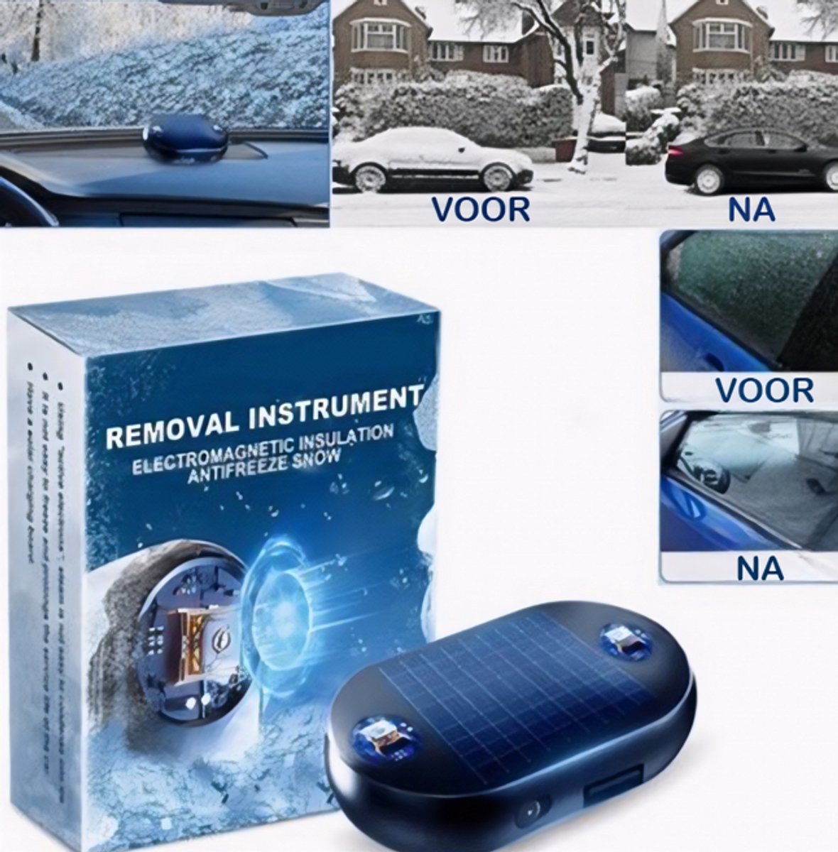 Engkimi Electromagnetic Molecular Interference Antifreeze Snow Removal Instrument, Portable Vehicle De-icer, De-Icing, Defrosting and Defogging (1 PCS