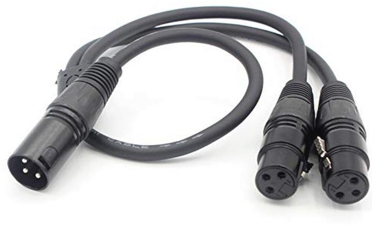 XLR naar Dual XLR Y Splitter Kabel - Microfoon Lood 0,5 m