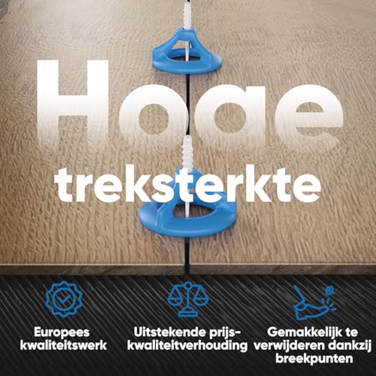 Tegelleghulp Set 200 Schroefvakken - Nivelleringssysteem voor Tegels met Trekkapjes en Afstandhouders