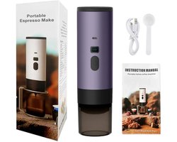 Vedder House - Espressomachine - Draagbaar - Oplaadbaar - Koffiezetapparaat voor onderweg - Paars