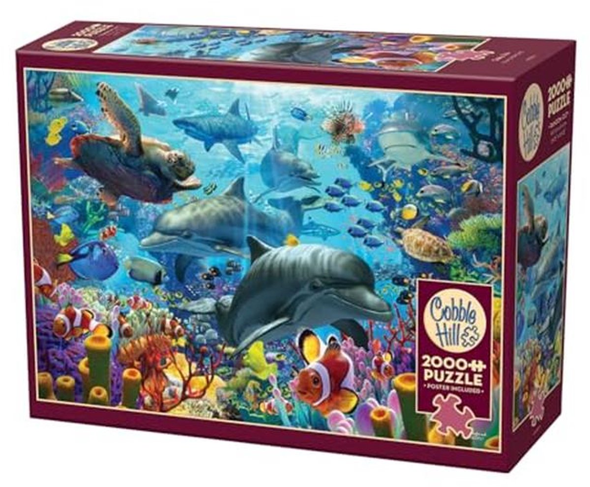 2000 stukjes puzzel koraal zee-monster met poster