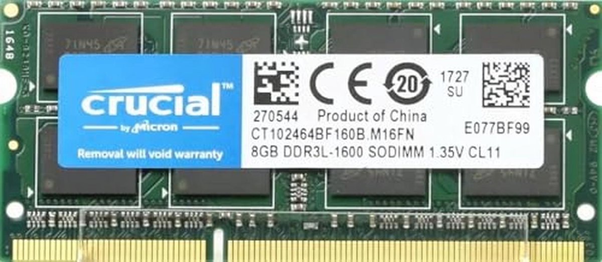8GB DDR3L Geheugen Upgrade voor Laptop - Verhoog Prestaties en Multitasking