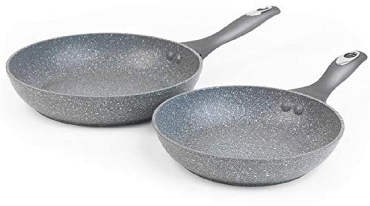 2-delige Koekenpannenset 20/24 cm - Antiaanbakpan - Geschikt voor Inductie