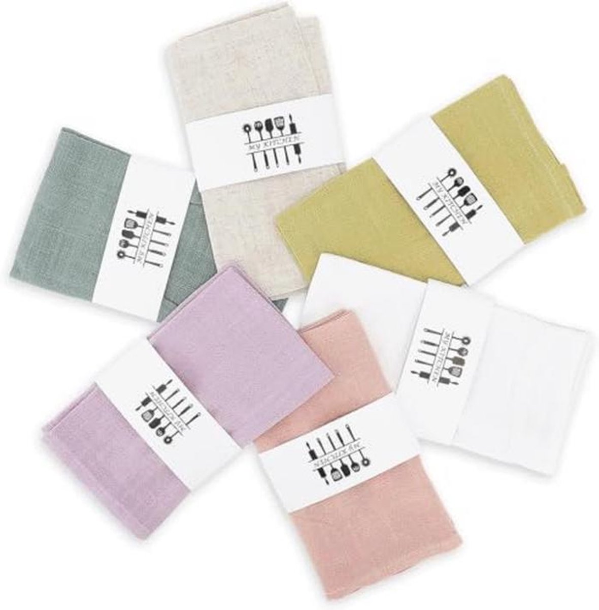 Set van 6 stoffen servetten - Elegant linnen servetten voor elke tafel