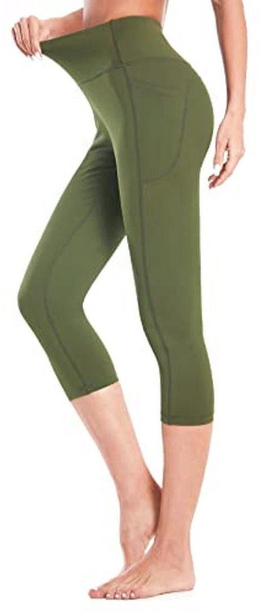 Hoge Taille 3/4-broek voor Dames met Zak - Fitnessbroek & Gym Caprilegging van hoge — afbeelding 4