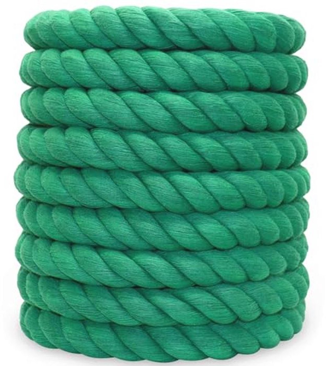 Sterk Gedraaid Groen Katoenen Touw 2,5 cm x 15,2 m voor Decoratie, Landschapsarchitectuur en Touwtrekken