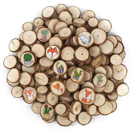 Kyto Bingo Holz Chips 150 Scheiben aus Holz für Bingospiel-Karten 14/3 mm