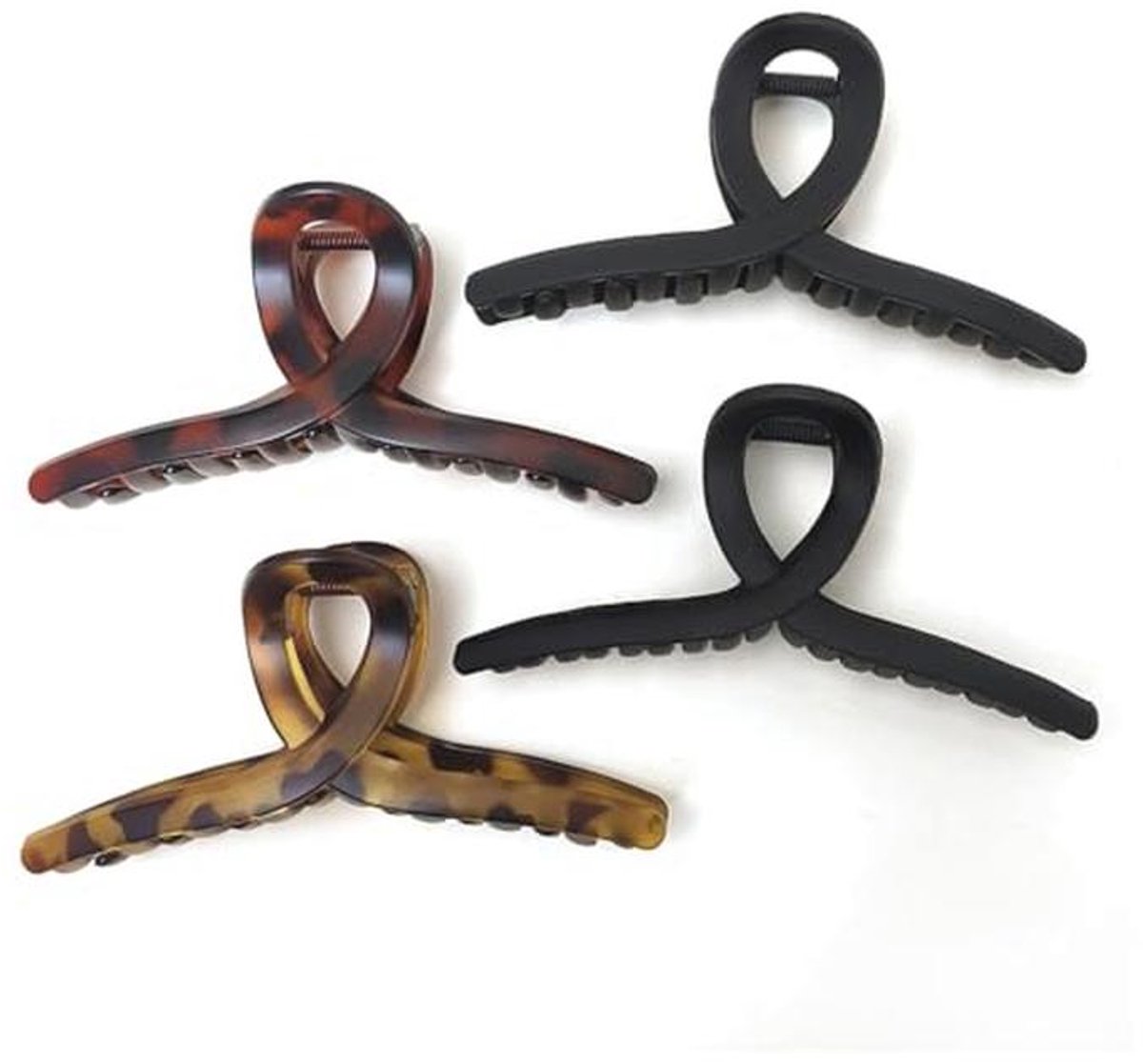 Extra Grote Haar Claw Clips voor Dikke en Krullende Vrouwen - 4 Pack