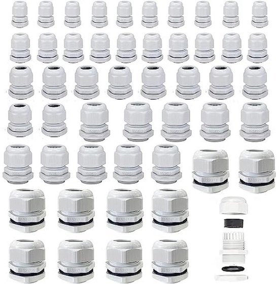 QUARKZMAN 10 Stück Wasserdichte Kabelverschraubung, M16 Nylon Kabeldurchführung Spiralfeder Kabelgelenk mit Dichtung für 4-8mm Drahtgewinde Kabelbefestigung und Geräte, Weiß QUARKZMAN 10 Stück Wasserdichte Kabelverschraubung, M16 Nylon Kabeldurchführung Spiralfeder Kabelgelenk mit Dichtung für 4-8mm Drahtgewinde Kabelbefestigung und Geräte, Weiß