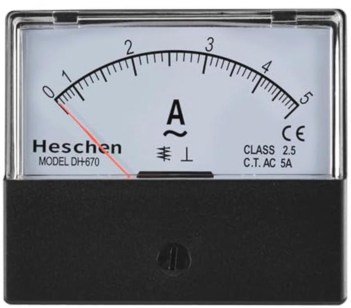 Rechthoekige paneel gemonteerde ampèremeter AC 0-5 A met CE certificering