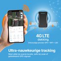 Smartphone met Onntrack app en GPS-tracker, met 4G LTE dekking en ultra-nauwkeurige tracking.