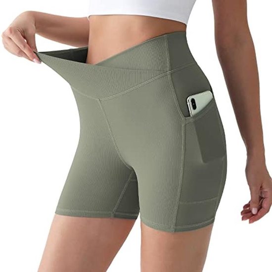 Dames Sportshorts met Hoge Taille en Zakjes voor Yoga, Hardlopen en Fietsen — afbeelding 5
