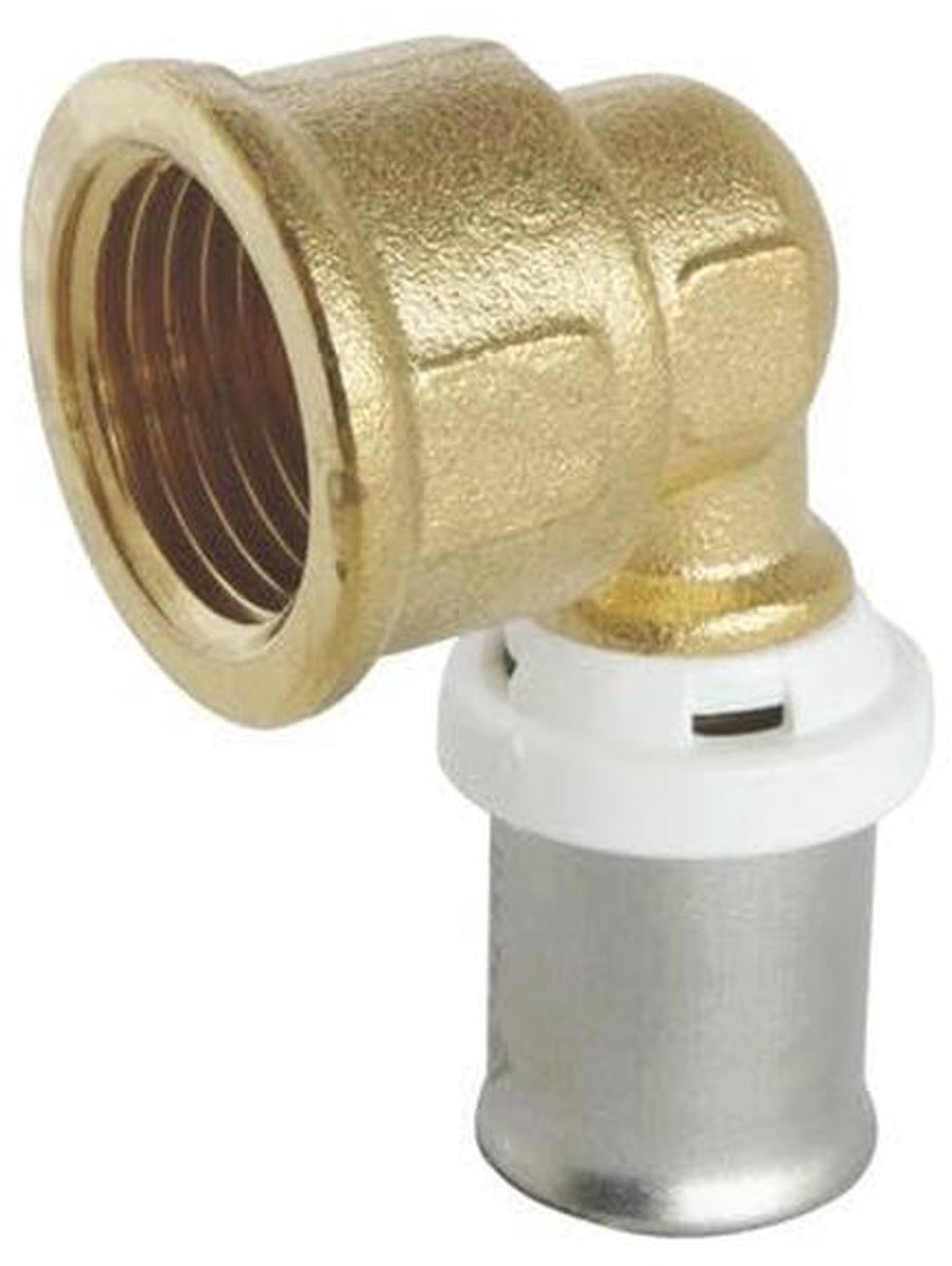 Hoekstuk Vrouwelijk 16 x 1/2 voor Sanitair en Verwarming
