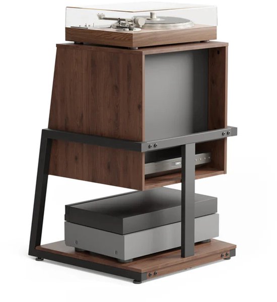 FITUEYES hifi rek - Eiffel Serie hifi kast - Plattenspieler-Tisch – voor platenspeler, versterker & accessoires (4 niveaus) — afbeelding 2