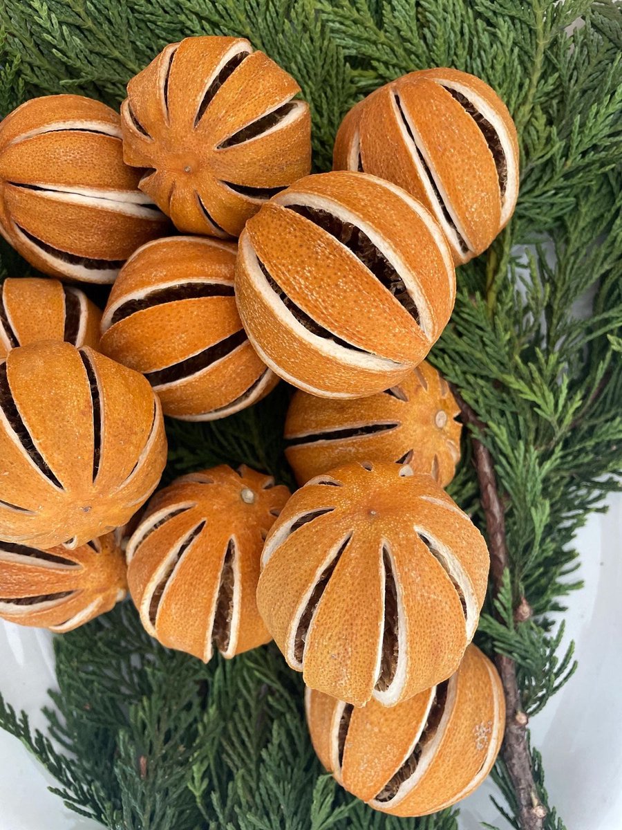 Echte Gedroogde sinaasappel 11 stuks 250 gram - Gedroogde Sinaasappelbollen - Natuurlijke kerstdecoratie
