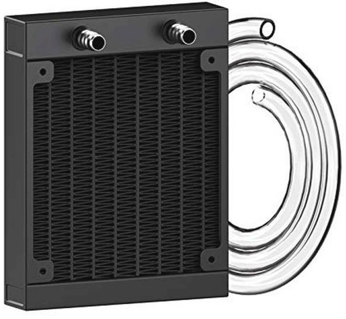 Waterkoeler voor PC en CPU met 8-pijps aluminium warmtewisselaar