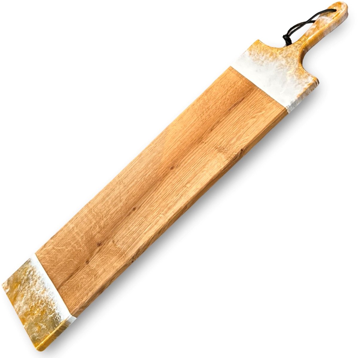 Luxe borrelplank XL 95 cm-eikenhout-epoxy-serveerplank-tapasplank-hapjesplank-ORGNL Art Design