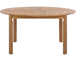 BELIANI TOLVE - Tuintafel - Lichte houtkleur - 150 x 150 cm - Acaciahout