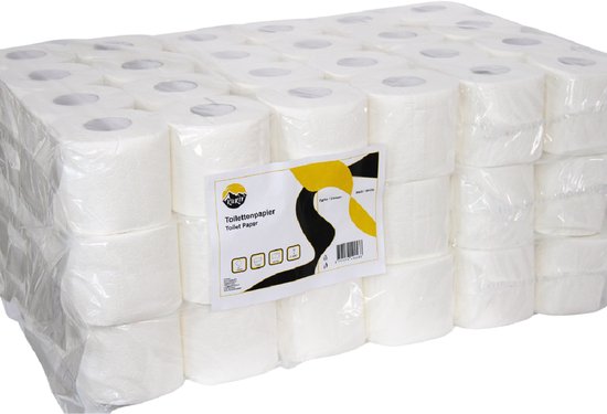 Papier WC, emballage économique, papier toilette excellent, 4 épaisseurs 150 feuilles, 72 rouleaux (9pack - 8rolls) papier toilette FSC & EU Ecolabel 100% cellulose, papier toilette à motifs floraux